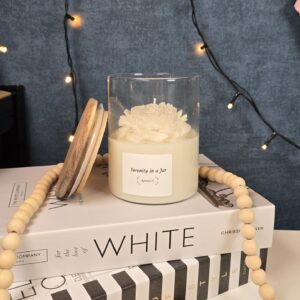 Handmade Soy Wax Candle: White Floral
