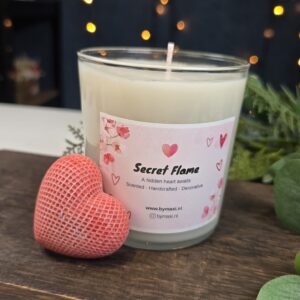 Secret Red heart in glass