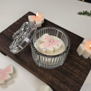 Candle with Bowi n glass jar