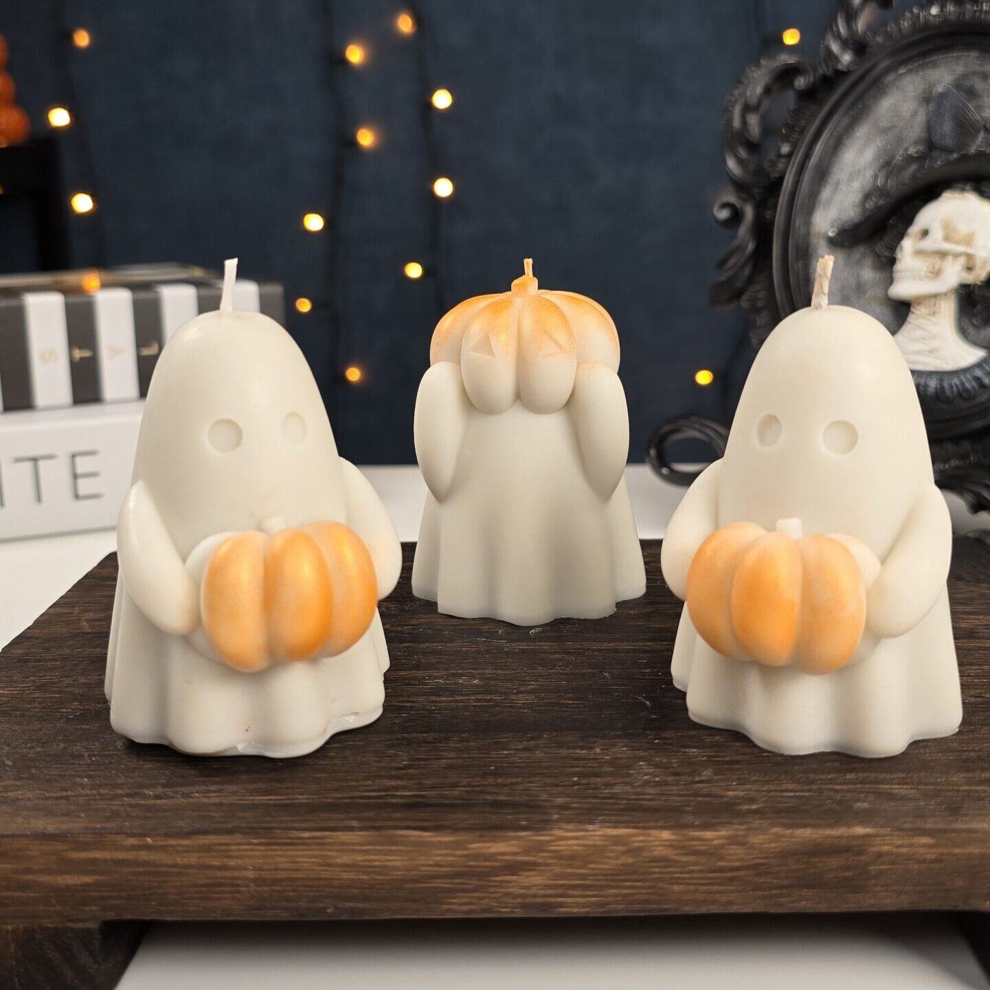 20250911_120037 Ghost Candle Set of 3
