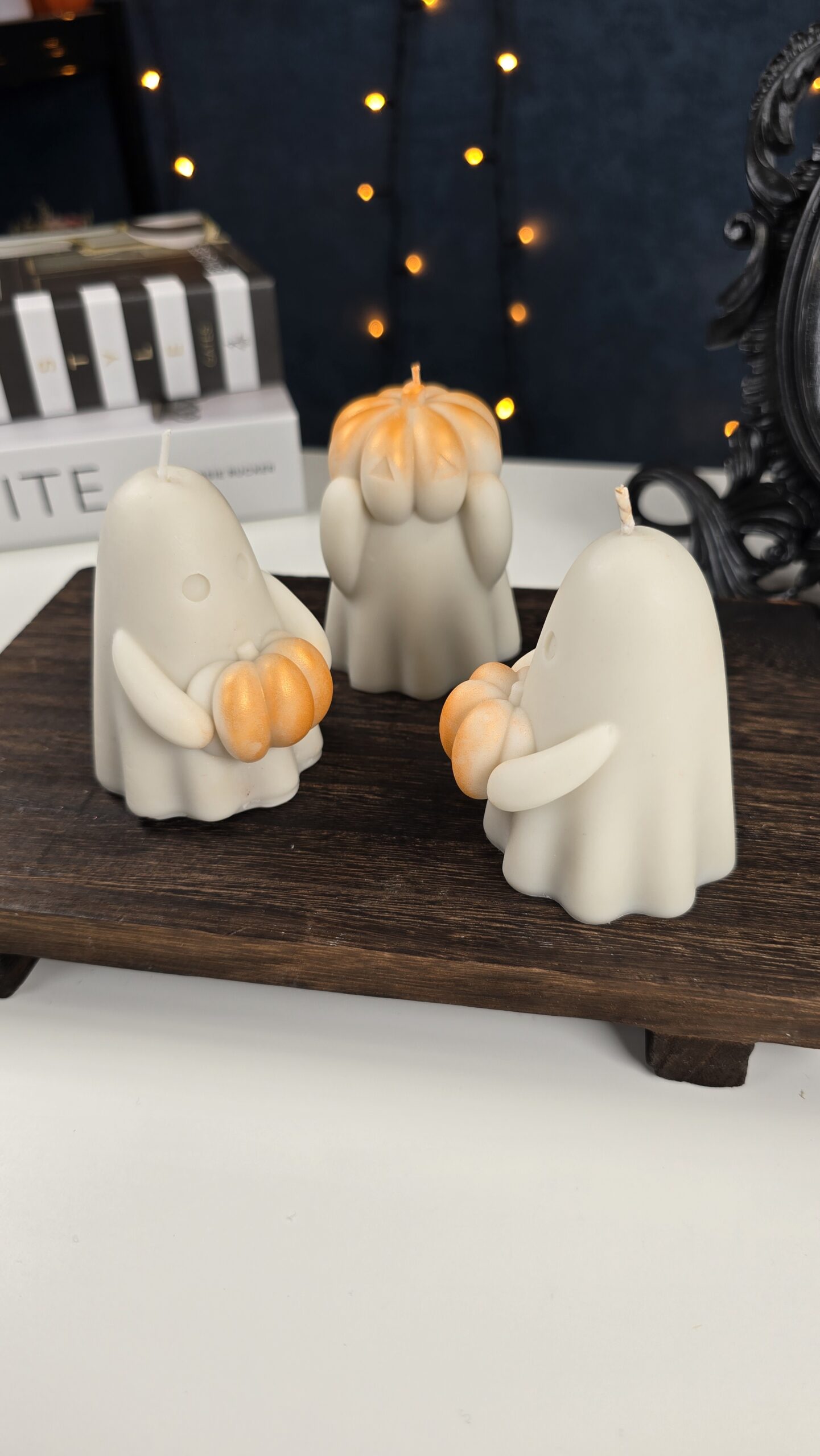 20250911_120724 Ghost Candle Set of 3