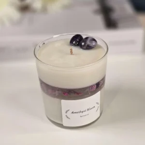 Amethyst Crystal Candle