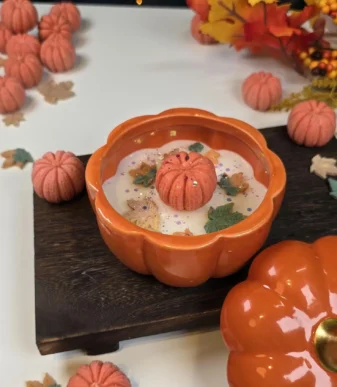 Pumpkin and Autumn Leaves